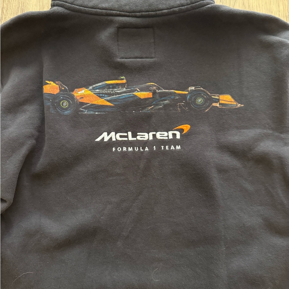 Men’s Black Fleece Pullover with McLaren Orange Racing Graphic